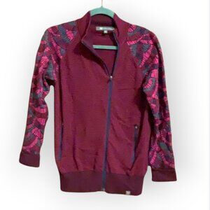 Title Nine magenta / funky sleeves zippered cardigan sweater - Size M
